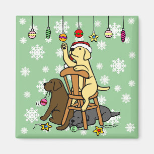 Cartoon voor kerstversiering magneet
