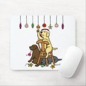 Cartoon voor kerstversiering muismat (Met muis)