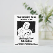 Cartoon voor lassen en fabriceren aan persoonlijke briefkaart (Staand voorkant)