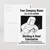 Cartoon voor lassen en fabriceren aan persoonlijke briefkaart (Voorkant / Achterkant)