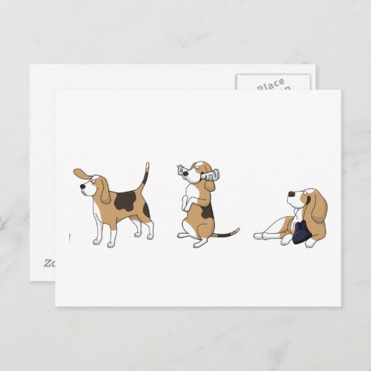 cartoon voor loopwalserij 2 briefkaart (Voorkant / Achterkant)