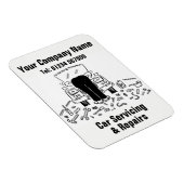 Cartoon voor mechanische autoonderhoud en reparati magneet (Rechterzijde)