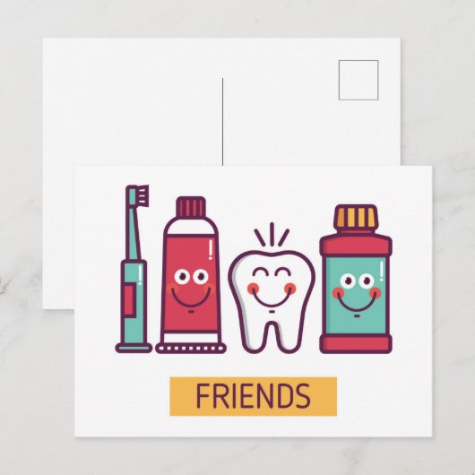 Cartoon voor orale toediening briefkaart (Voorkant / Achterkant)