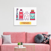 Cartoon voor orale toediening canvas afdruk (Insitu (Woonkamer))