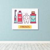 Cartoon voor orale toediening canvas afdruk (Insitu (Houten vloer))