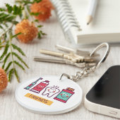 Cartoon voor orale toediening sleutelhanger (Voorkant Rechts)