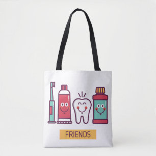 Cartoon voor orale toediening tote bag