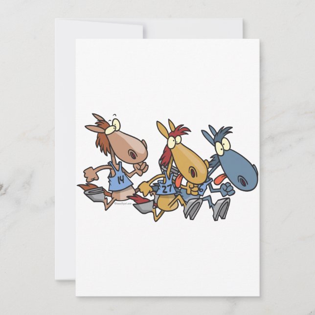 cartoon voor paardenraces (Voorkant)