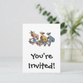 cartoon voor paardenraces kaart (Staand voorkant)