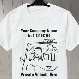 Cartoon voor particuliere voertuighuur t-shirt