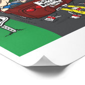 Cartoon voor pensionering Burford Poster (Hoek)