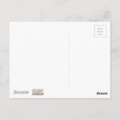 Cartoon voor platte neus in schoolbus briefkaart (Achterkant)