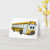 Cartoon voor platte neus in schoolbus kaart (Gele Bloem)