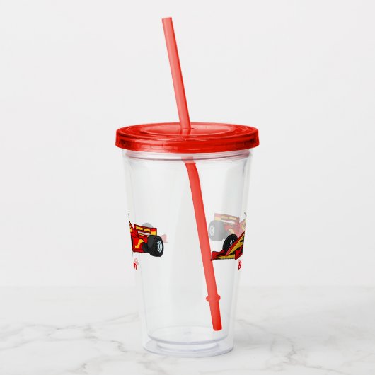 Cartoon voor racewagens met hoge snelheid acryl drinkbeker (Links)