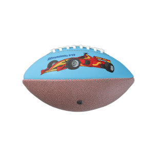 Cartoon voor racewagens met hoge snelheid american football