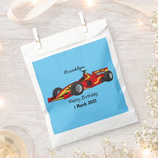 Cartoon voor racewagens met hoge snelheid bedankzakje (Geknipt)