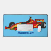 Cartoon voor racewagens met hoge snelheid bureaumat (Keyboard & Muis)
