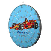 Cartoon voor racewagens met hoge snelheid dartbord (Voorkant Rechts)