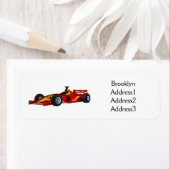 Cartoon voor racewagens met hoge snelheid etiket (Insitu)