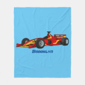 Cartoon voor racewagens met hoge snelheid fleece deken (Voorkant)