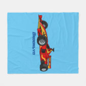 Cartoon voor racewagens met hoge snelheid fleece deken (Voorkant (Horizontaal))