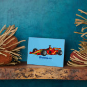 Cartoon voor racewagens met hoge snelheid fotoplaat (Zijkant)