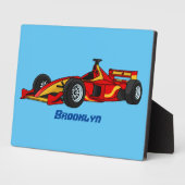 Cartoon voor racewagens met hoge snelheid fotoplaat (Zijkant)