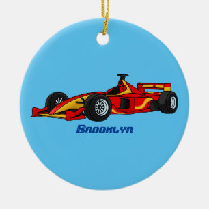 Cartoon voor racewagens met hoge snelheid keramisch ornament