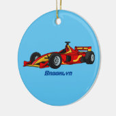 Cartoon voor racewagens met hoge snelheid keramisch ornament (Links)