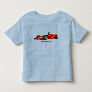 Cartoon voor racewagens met hoge snelheid kinder shirts