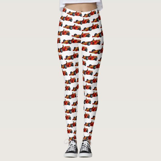 Cartoon voor racewagens met hoge snelheid leggings (Voorkant)