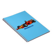 Cartoon voor racewagens met hoge snelheid notitieboek (Rechterzijde)