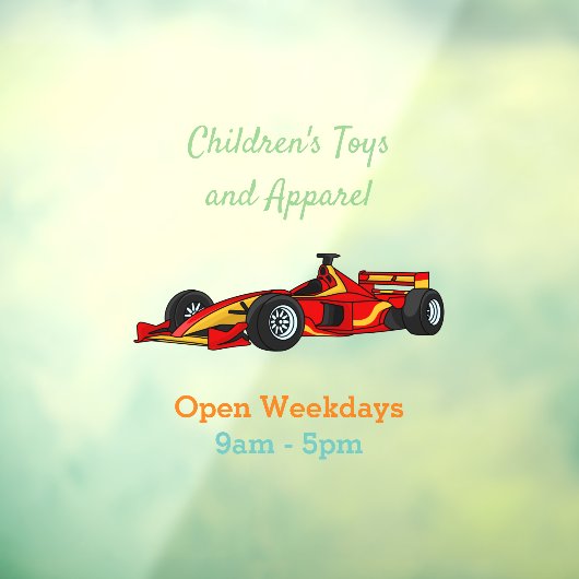 Cartoon voor racewagens met hoge snelheid raamsticker (Vel 3)