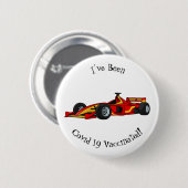 Cartoon voor racewagens met hoge snelheid ronde button 5,7 cm (Voorkant /achterkant)