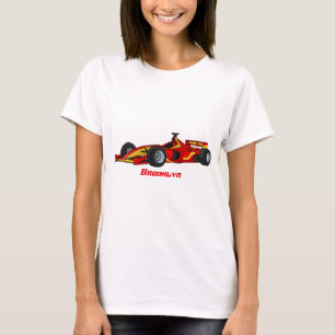 Cartoon voor racewagens met hoge snelheid t-shirt
