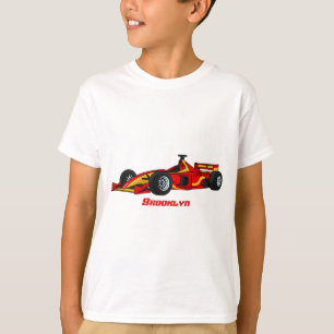 Cartoon voor racewagens met hoge snelheid t-shirt