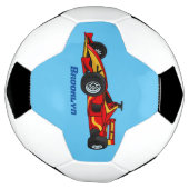 Cartoon voor racewagens met hoge snelheid voetbal (Gedraaid)