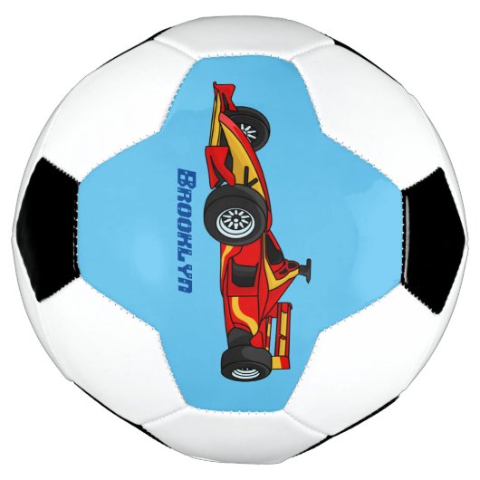 Cartoon voor racewagens met hoge snelheid voetbal (Gedraaid)