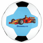 Cartoon voor racewagens met hoge snelheid voetbal (Voorkant)