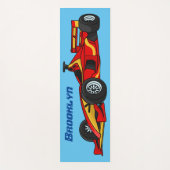 Cartoon voor racewagens met hoge snelheid  yogamat (Voorkant)