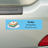 Cartoon voor regenbooggebak bumpersticker (Op auto)