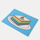 Cartoon voor regenbooggebak deurmat (Schuin)