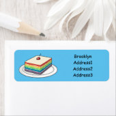 Cartoon voor regenbooggebak etiket (Insitu)