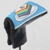 Cartoon voor regenbooggebak golfheadcover (3/4 voorkant)