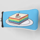 Cartoon voor regenbooggebak golfheadcover (Voorkant)