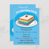 Cartoon voor regenbooggebak kaart (Voorkant / Achterkant)