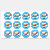 Cartoon voor regenbooggebak labels (Vel)