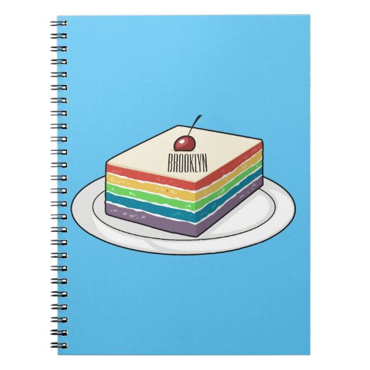 Cartoon voor regenbooggebak notitieboek (Voorkant)