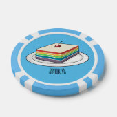 Cartoon voor regenbooggebak poker chips (Enkel)