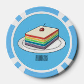 Cartoon voor regenbooggebak poker chips (Achterkant)